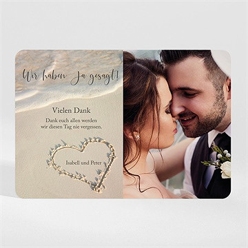Dankeskarte Hochzeit strandliebe - magnet