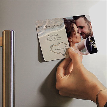 Dankeskarte Hochzeit strandliebe - magnet - vue 2