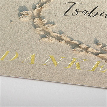 Dankeskarte Hochzeit strandliebe - gold - vue 2