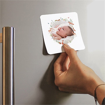 Geburtskarte Kleine Waldtiere - Magnet - vue 2