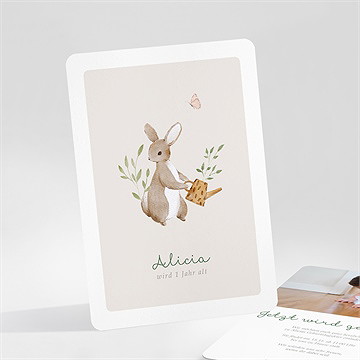 Geburtstagseinladung hase und gießkanne