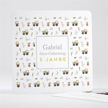 Geburtstagseinladung traktor