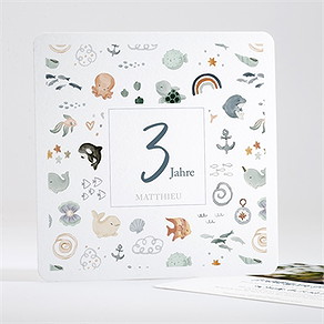 Geburtstagseinladung baby ocean