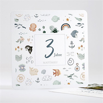 Geburtstagseinladung baby ocean