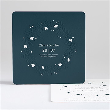 Geburtstagseinladung Elegante Blätterwelt