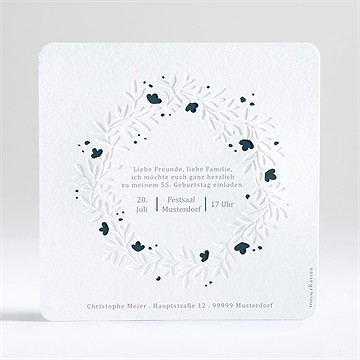 Geburtstagseinladung Elegante Blätterwelt - vue 3