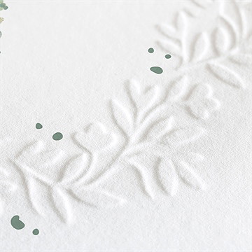 Einladung Kommunion frühling - prägung blumen - vue 2