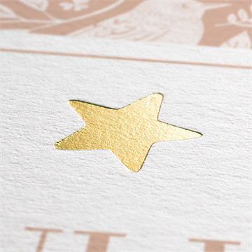 Einladung Taufe kleines vögelchen - gold - vue 2