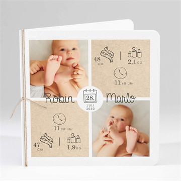 Geburtskarte unsere zwillinge