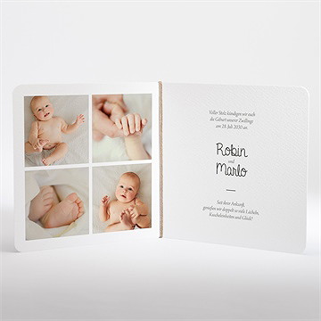 Geburtskarte unsere zwillinge - vue 2