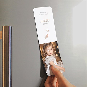 Andenken Taufe kleines vögelchen - magnet - vue 2