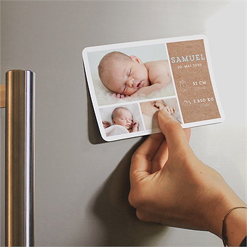 Geburtskarte Origami Freude - Magnet - vue 2