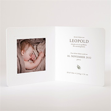 Geburtskarte herbstfuchs - prägung - vue 3