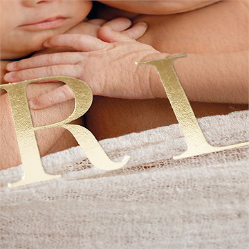 Einladung Taufe Zwillinge - Gold - vue 2