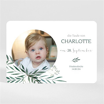 Einladung Taufe Pflanzenschmuck - Magnet