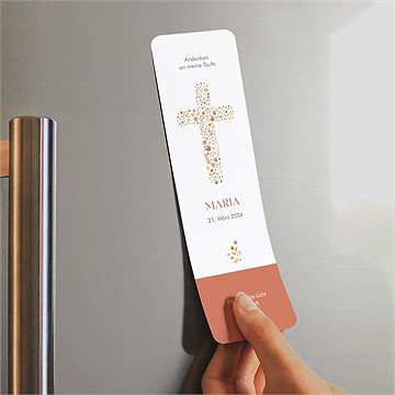 Andenken Taufe blumenmosaik - magnet - vue 2