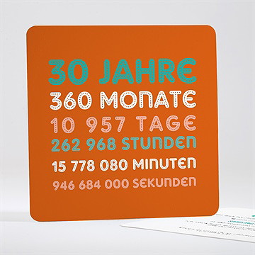 Geburtstagseinladung Countdown 30 Jahre