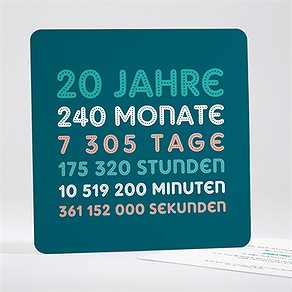 Geburtstagseinladung countdown 20 jahre