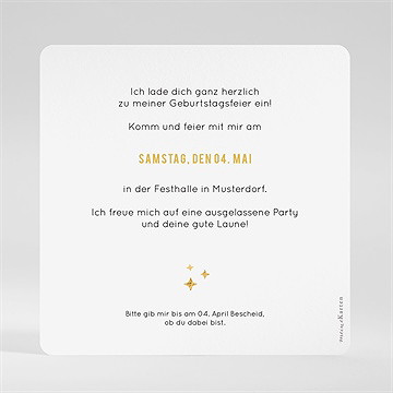 Geburtstagseinladung Glitzer 30 Jahre - vue 2