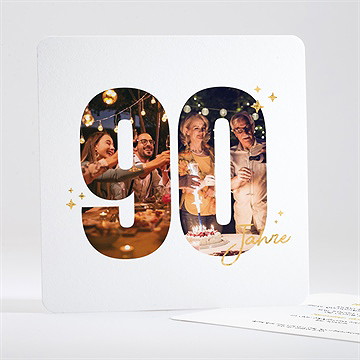 Geburtstagseinladung Foto 90 Jahre
