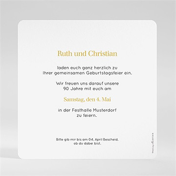 Geburtstagseinladung Foto 90 Jahre - vue 2