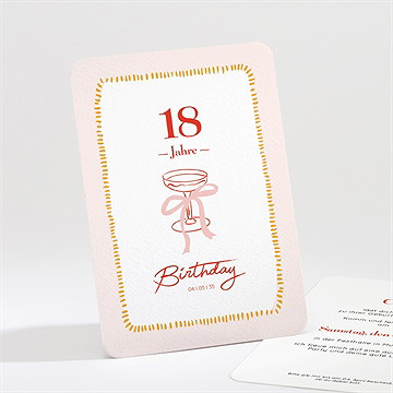 Geburtstagseinladung Champagner 18 Jahre