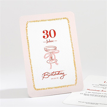 Geburtstagseinladung Champagner 30 Jahre