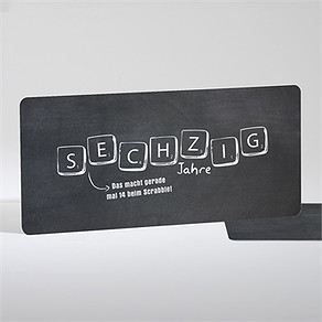 Geburtstagseinladung scrabble 60 jahre