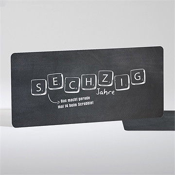 Geburtstagseinladung Scrabble 60 Jahre