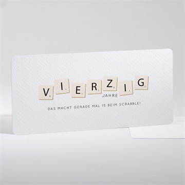 Geburtstagseinladung scrabble 40 jahre