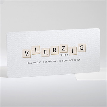 Geburtstagseinladung Scrabble 40 Jahre