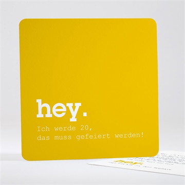 Geburtstagseinladung hey 20 jahre