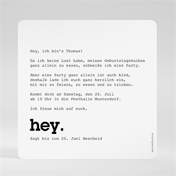 Geburtstagseinladung Hey 40 Jahre - Vue 2