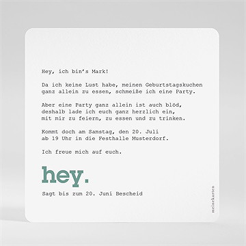 Geburtstagseinladung Hey 80 Jahre - Vue 2