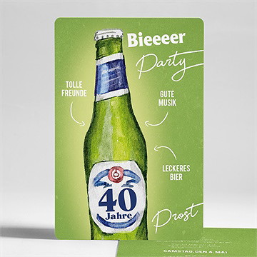 Geburtstagseinladung Apero 40 Jahre