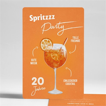 Geburtstagseinladung spritz 20 jahre