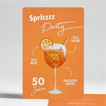 Geburtstagseinladung Spritz 50 Jahre