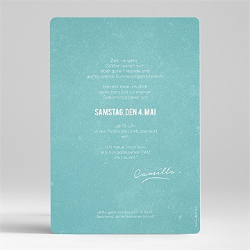 Geburtstagseinladung Pina Colada 50 Jahre - vue 2