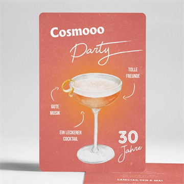 Geburtstagseinladung cosmo 30 jahre