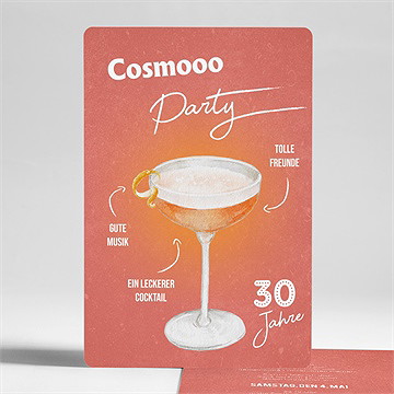 Geburtstagseinladung Cosmo 30 Jahre
