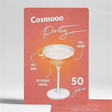 Geburtstagseinladung Cosmo 50 Jahre