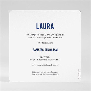 Geburtstagseinladung Uno-Party 20 Jahre - vue 2