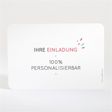 Geburtstagseinladung blanco - 13,8x9,5cm (n111259) - Vue 2