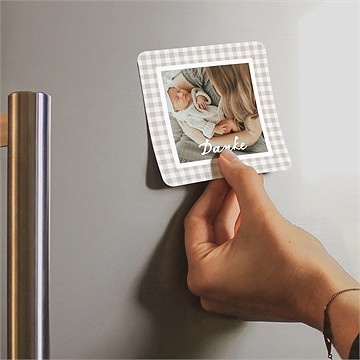 Dankeskarte Geburt karomuster - vue 2