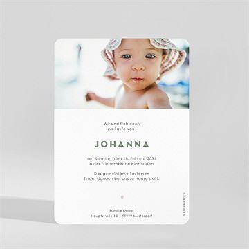 Einladung Taufe Blumige Taube - vue 2