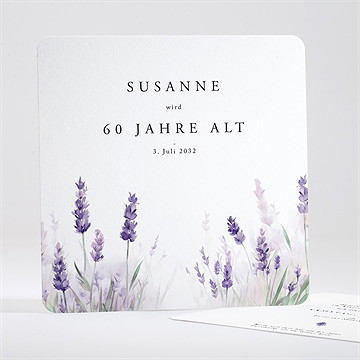 Geburtstagseinladung Lavendelblüten