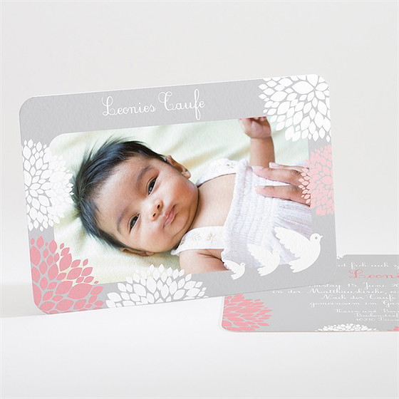 Einladung Taufe Vogelflug Mädchen