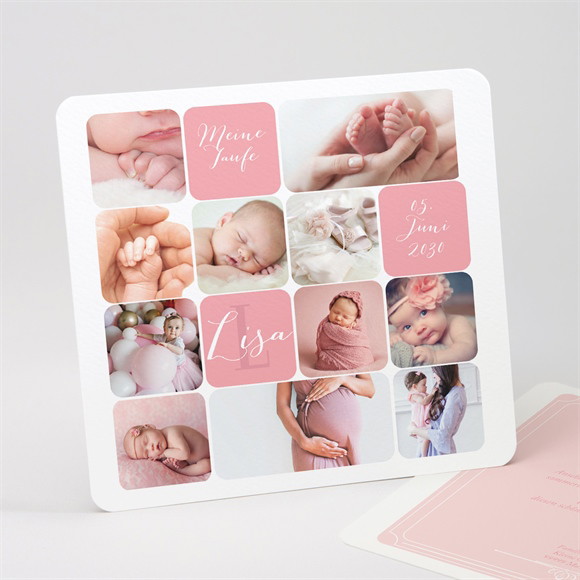 Einladung Taufe Patchwork ref.N311124