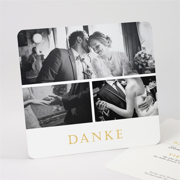 Dankeskarte Hochzeit Der goldene Tag ref.N311226