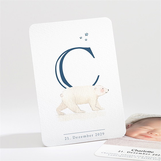 Geburtskarte Kleiner Eisbär